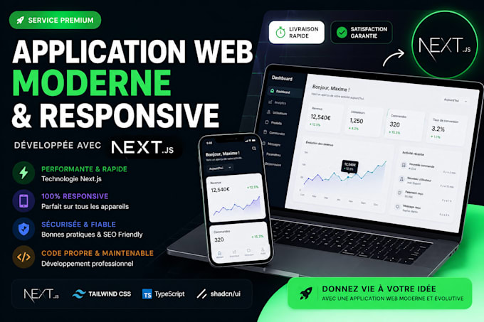 develop a modern responsive web application using nextjs