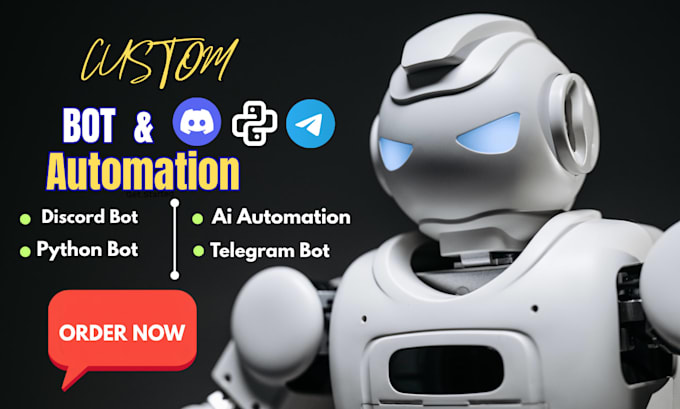 build custom python bot web scrapers ai task automation telegram discord bot
