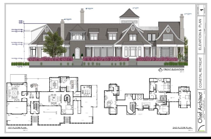 draw 2d or 3d blueprints in chief architect