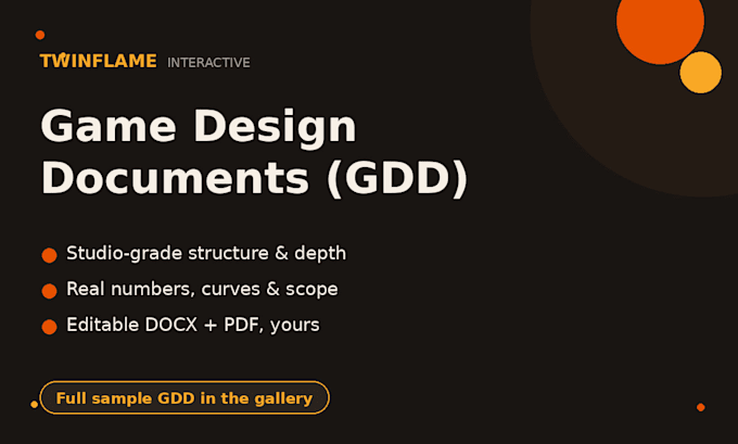 write a professional game design document for your game idea