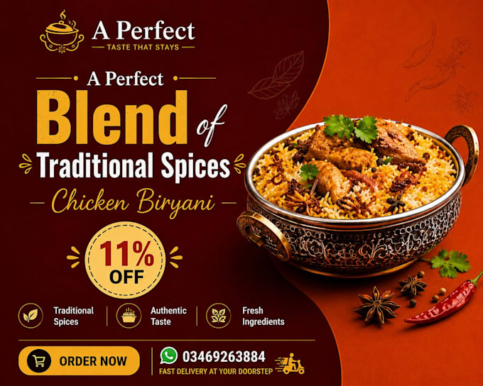 design restaurant food poster and social media banner