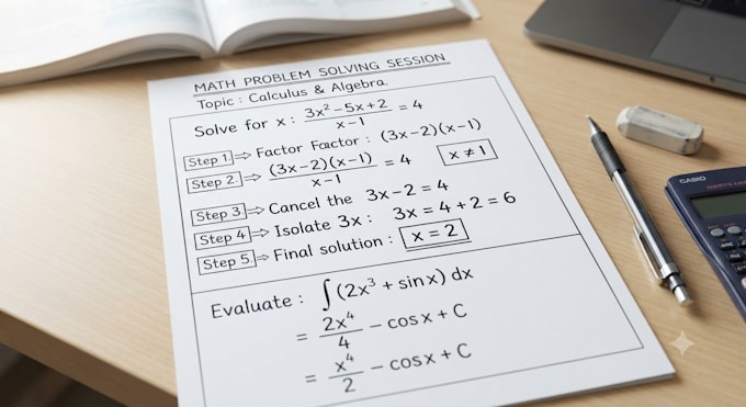 solve advanced calculus algebra and physics problems