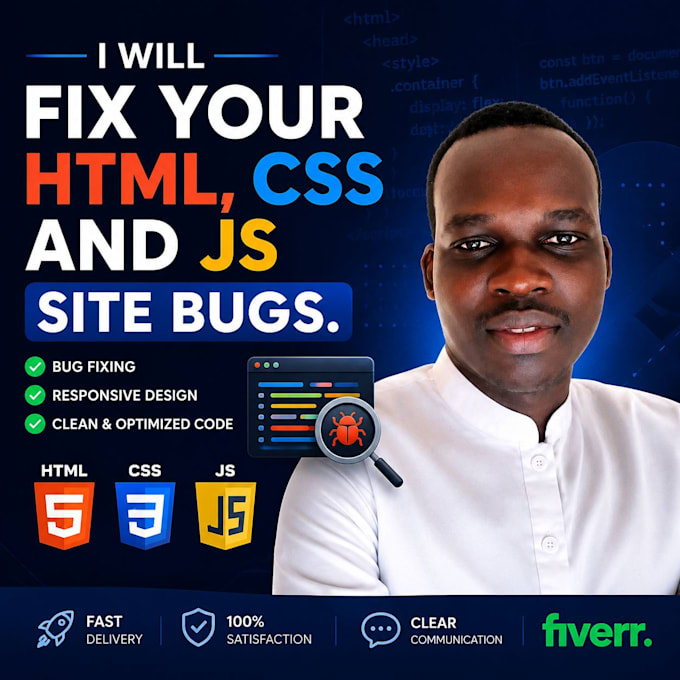 fix your HTML, CSS and javscript site bug