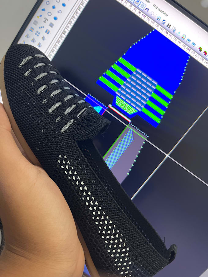 design and program knitted shoe uppers using hqpds and rayne