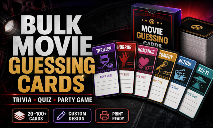 design bulk trivia or party cards in adobe illustrator