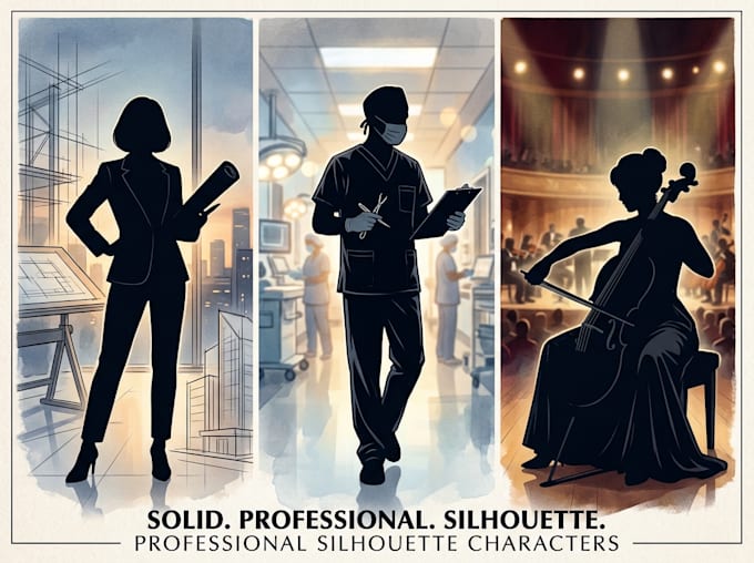 make awesome professional silhouette illustration