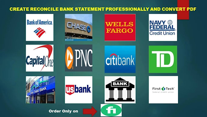 reconcile bank statement PDF to editable format