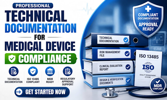 prepare technical documentation for medical device compliance