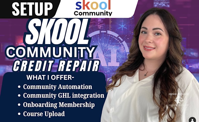 skool community setup skool community credit repair skool online course creation