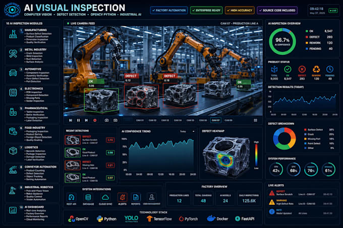 develop ai visual inspection, computer vision, opencv python, defect detection