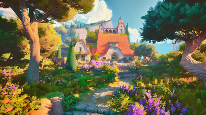 create stylized 3d environments in unreal engine and unity for games
