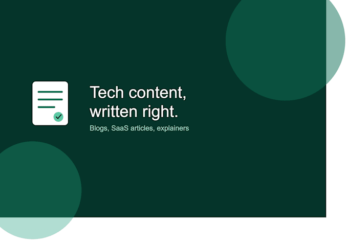 write SEO tech and saas blog articles