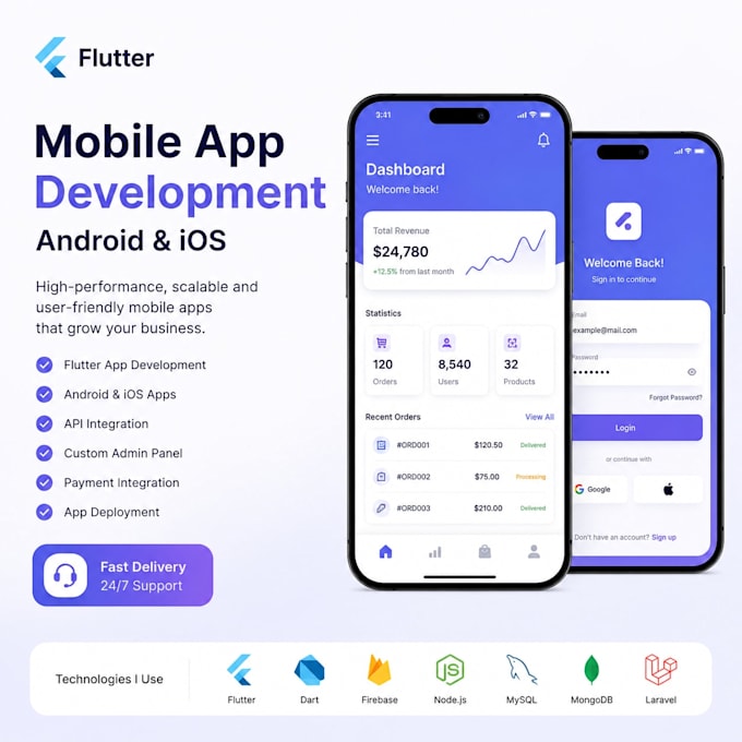mobile app development, ios app, android app development, flutter developer