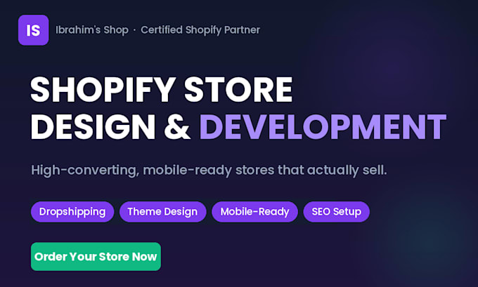 design and build a professional shopify drop shipping store website