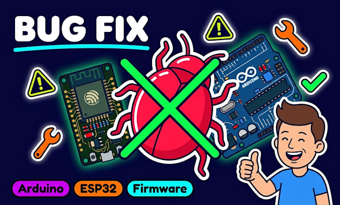 debug and fix your arduino or esp32 code and firmware