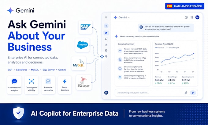 connect CRM erp databases to bigquery and gemini ai