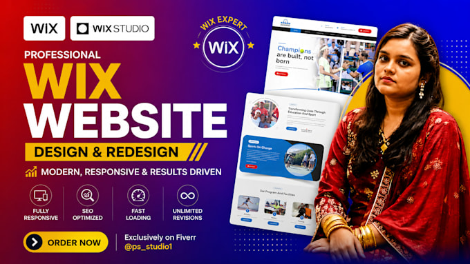 design a responsive wix website or wix website redesign