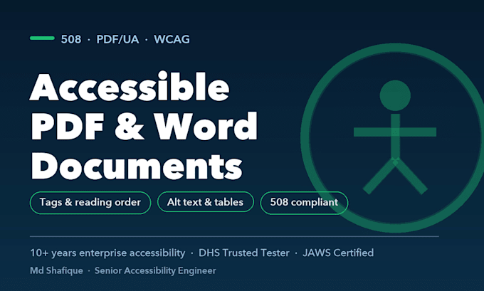 remediate your PDF and word documents for 508 and wcag accessibility