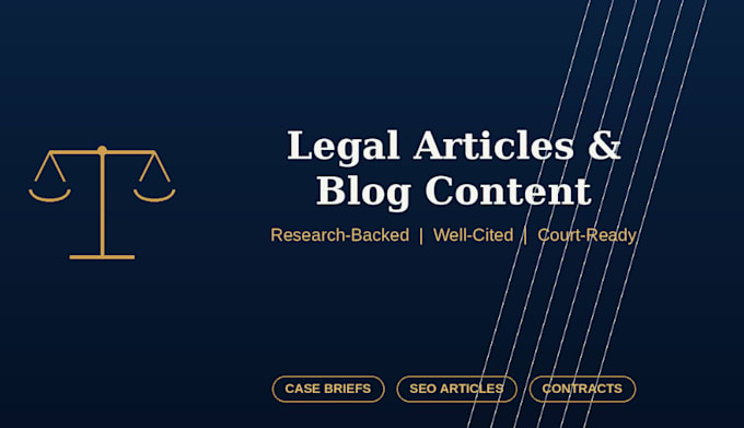 write legal articles and blog content with research