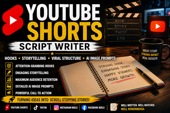write engaging youtube shorts storytelling scripts