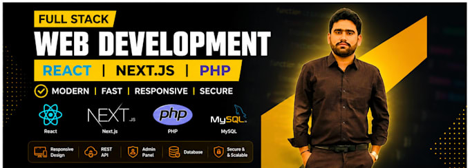 provide a responsive full stack web app using react next js and PHP