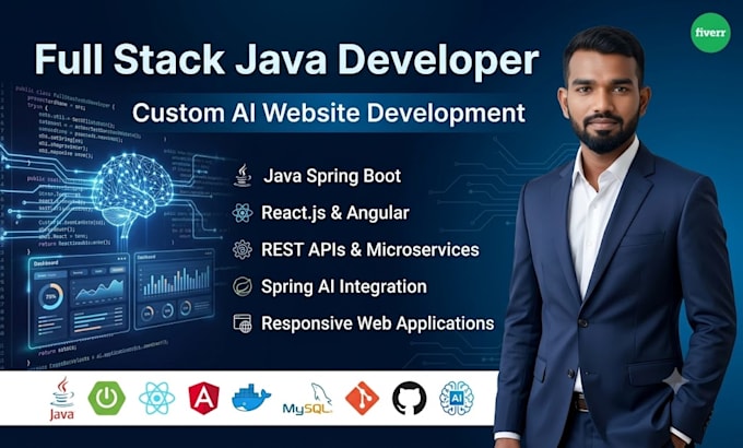 build custom ai full stack websites with java spring boot and react