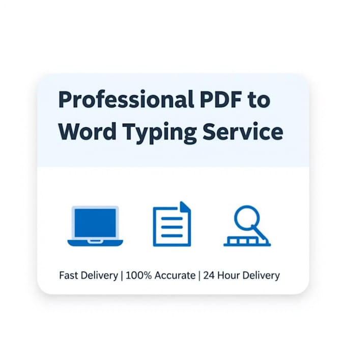 do fast and accurate PDF to word excel data entry and typing service