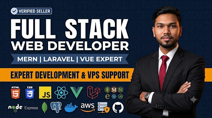 develop full stack web applicaton with laravel and vue js