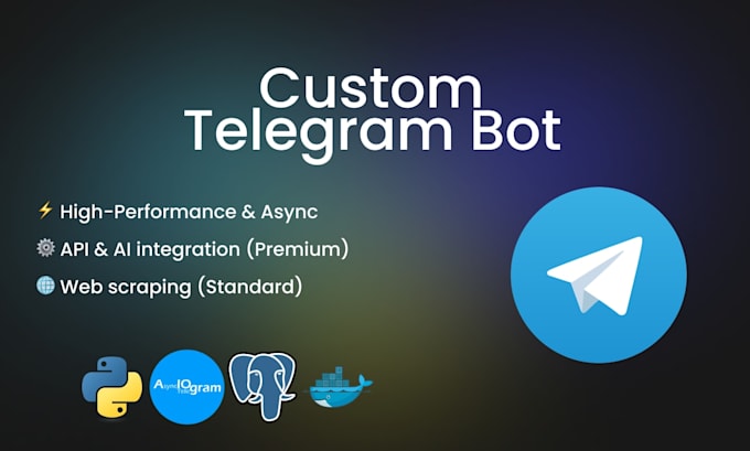 develop a professional, asynchronous telegram bot in python