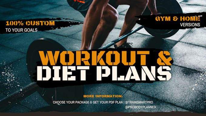 create a custom workout plan and personalized diet plan