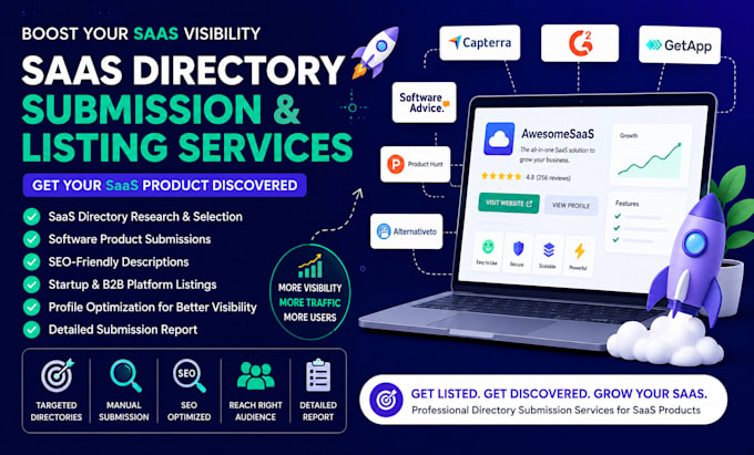 submit your saas product to software directories andoptimized listing for growth