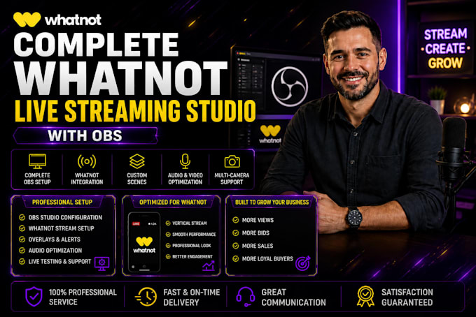 build your complete whatnot live streaming studio with obs
