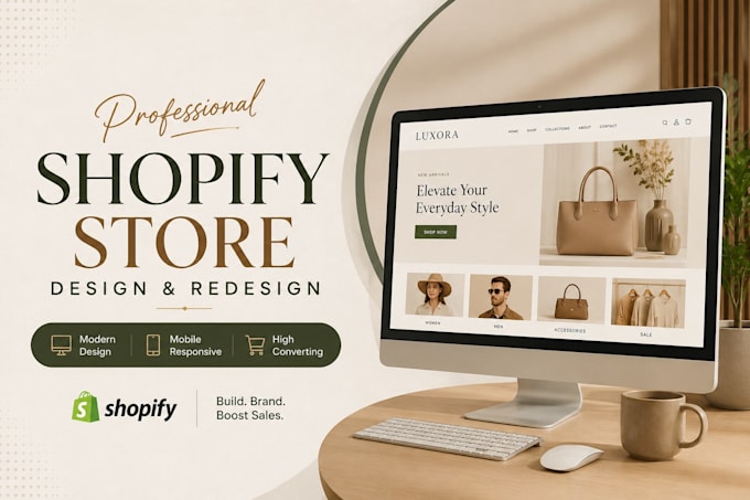 design or redesign a modern shopify store that converts
