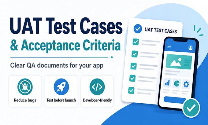 write uat test cases and acceptance criteria for your app