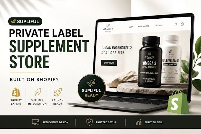 build supliful private label supplement store on shopify