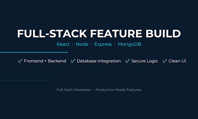 build a full stack feature for your website or app react, node, express, mongodb