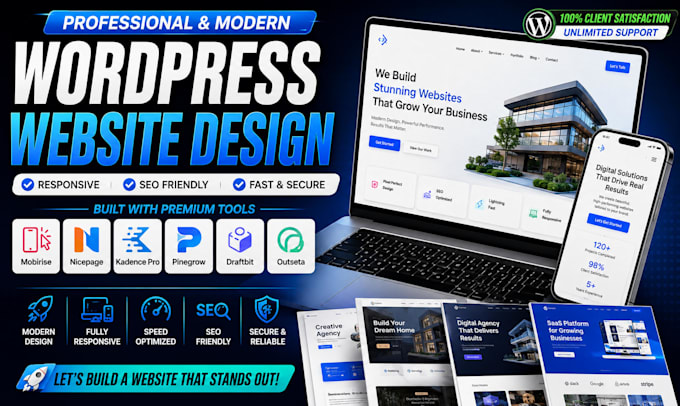 mobirise nicepage kadence pro wordpress website design pinegrow draftbit outseta