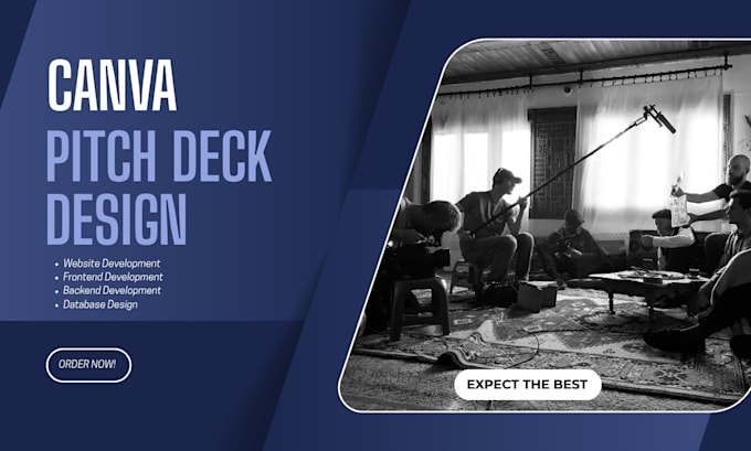 design a professional canva pitchdeck, training slides, proposal presentation