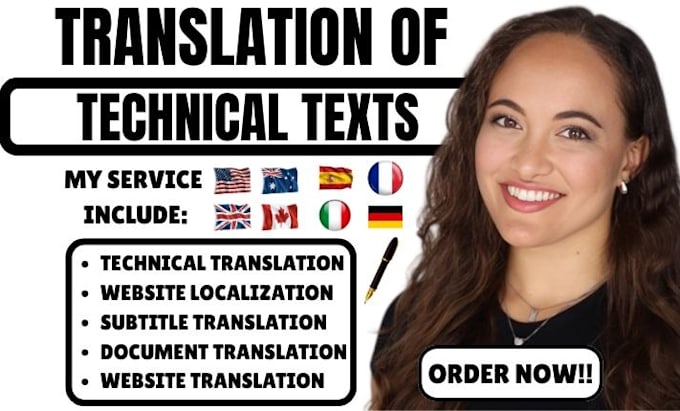 provide technical translation, website localization and subtitle translation