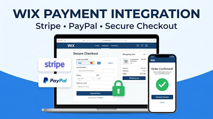 integrate wix payment gateway stripe paypal and secure checkout
