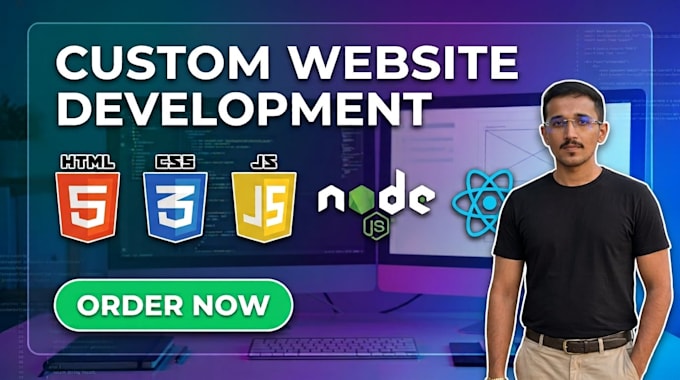 do custom website development as full stack developer