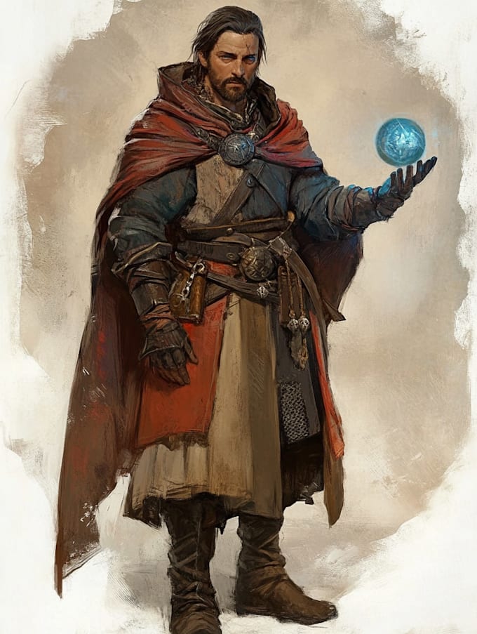 create a dnd art and d and d character for you