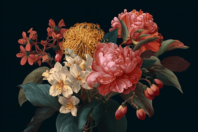 illustrate custom botanical plants flowers illustration