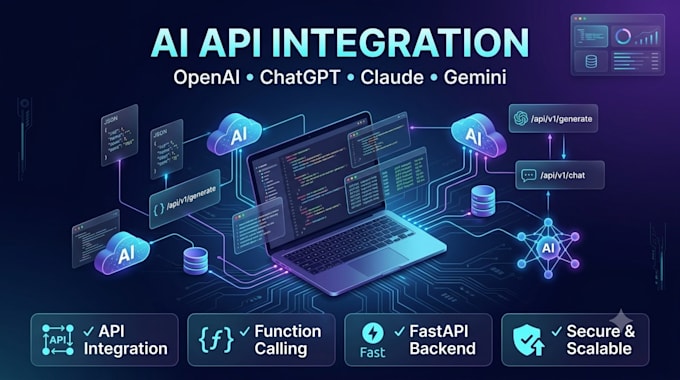 integrate openai, chatgpt, claude or gemini API