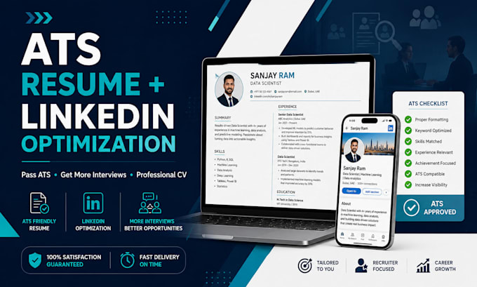 create an ats optimized resume and linkedin profile