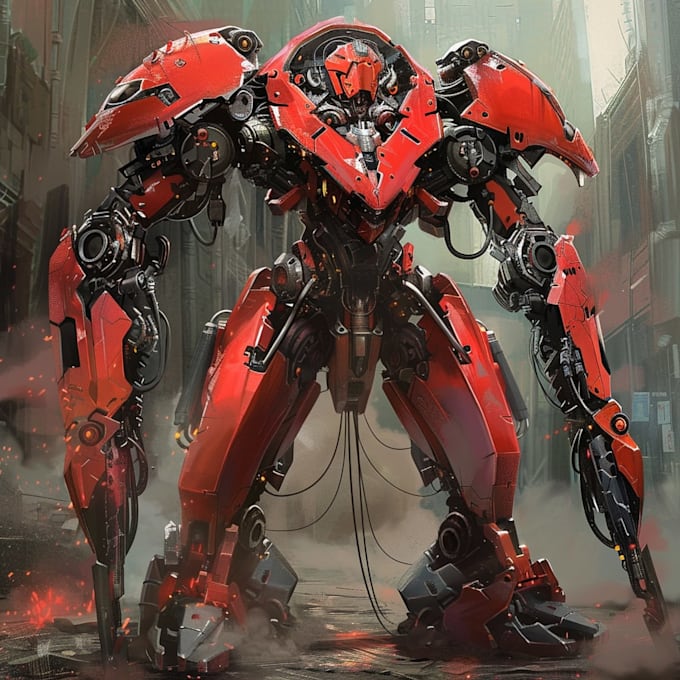 create custom mecha robot art