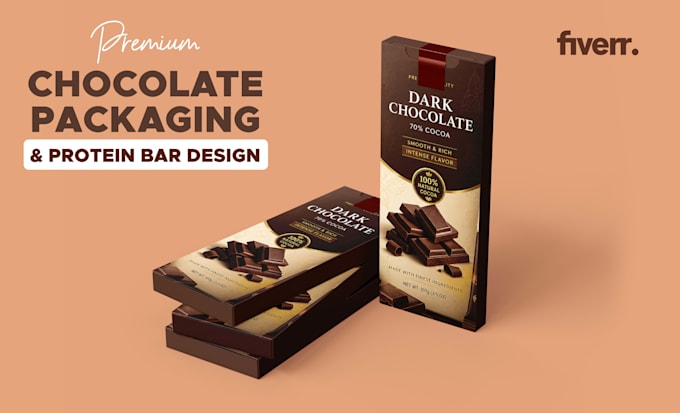 design chocolate bar wrapper, protein bar packaging and food packaging