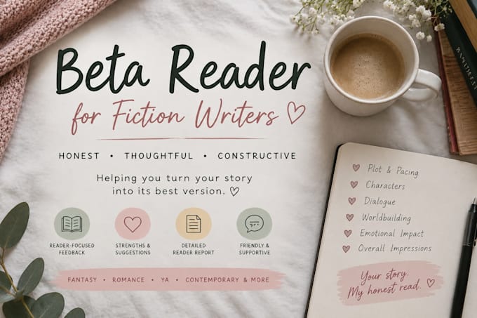 beta read your fantasy, romance, and ya manuscript