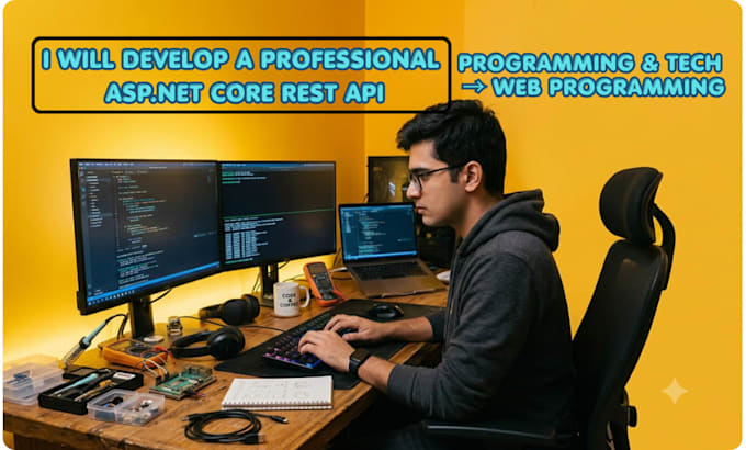 create a professional asp net core rest API programming tech web programming