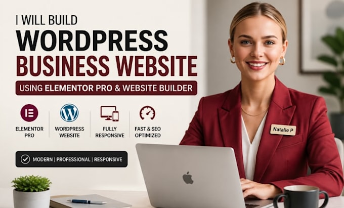 build a wordpress business website using elementor pro and website builder